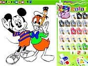 Juego Colorear a Mickey Mouse con Pato Donald Juego Colorear a Mickey Mouse con Pato Donald