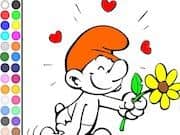 Juego Colorear Pitufo Enamorado Juego Colorear Pitufo Enamorado