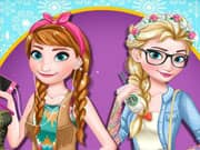 Juego Elsa y Anna Frozen Hermanas Modernas Juego Elsa y Anna Frozen Hermanas Modernas