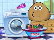 Juego Pou Washing Clothes Juego Pou Washing Clothes
